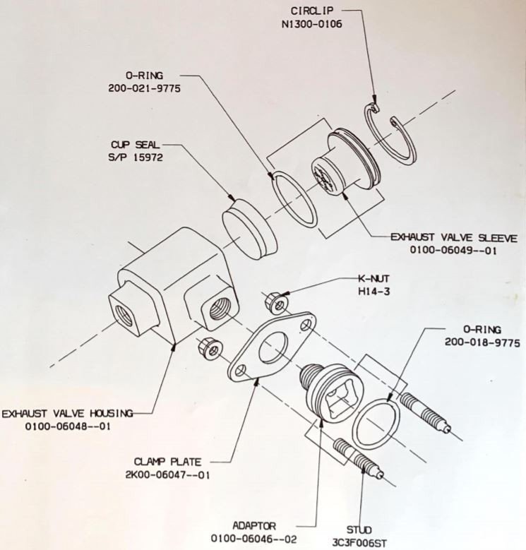 REAR AIR JACK EXHAUST VALVE ASSY Diagram